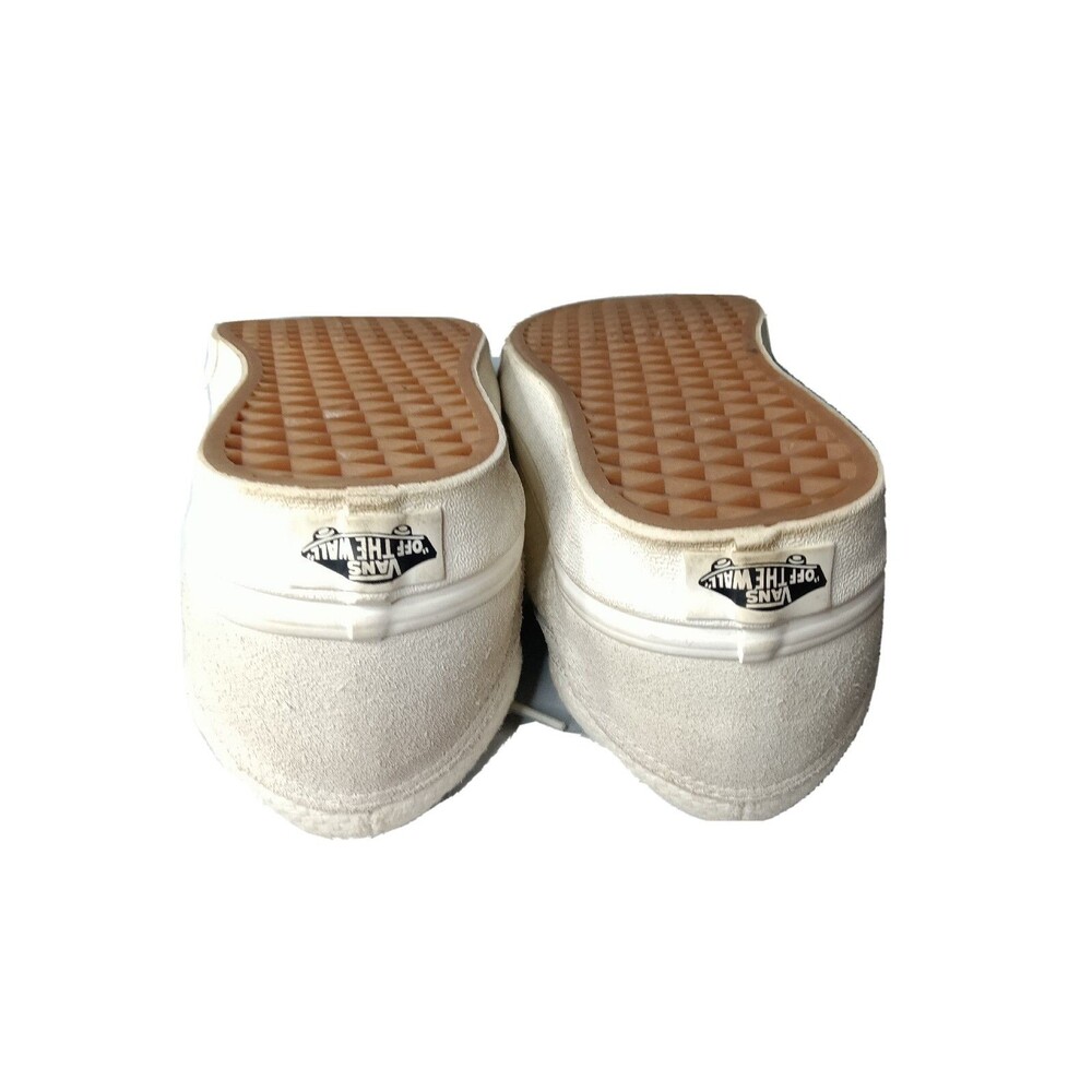 VANS Old Skool Low Top Shoes Women’s Size 8 Sneakers Woven Check White/Natural - Picture 10 of 12